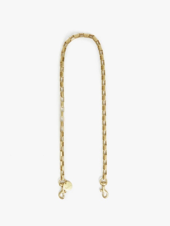 Clare V Accessories - Clare V. Box Chain Shoulder Strap in Brass